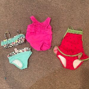 Baby girl swimsuit bundle lot